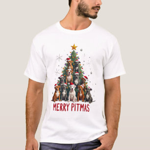 Feliz Pitmas Pitbull Cão Suéter Feio de Natal Tr