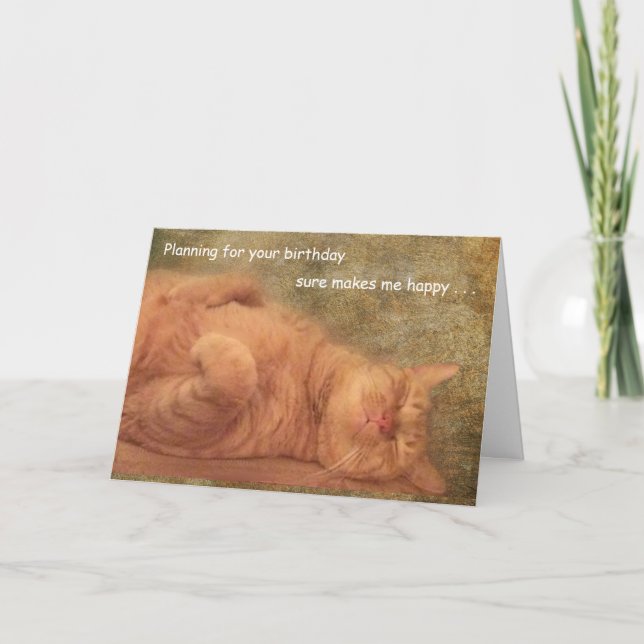 Feliz Planejamento de Cartão de Cat para o seu Ani (Frente)