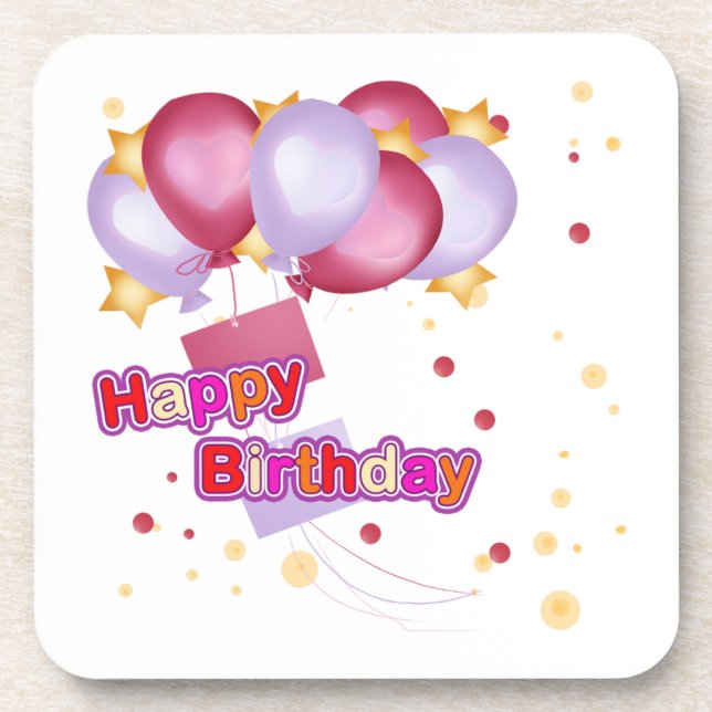 Feliz Porta copos de aniversário (Frente)