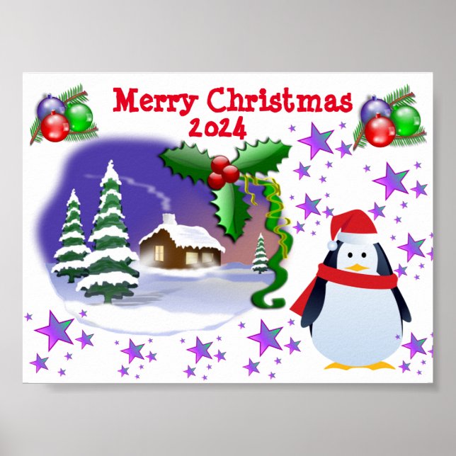 Feliz Poster de Natal (Frente)