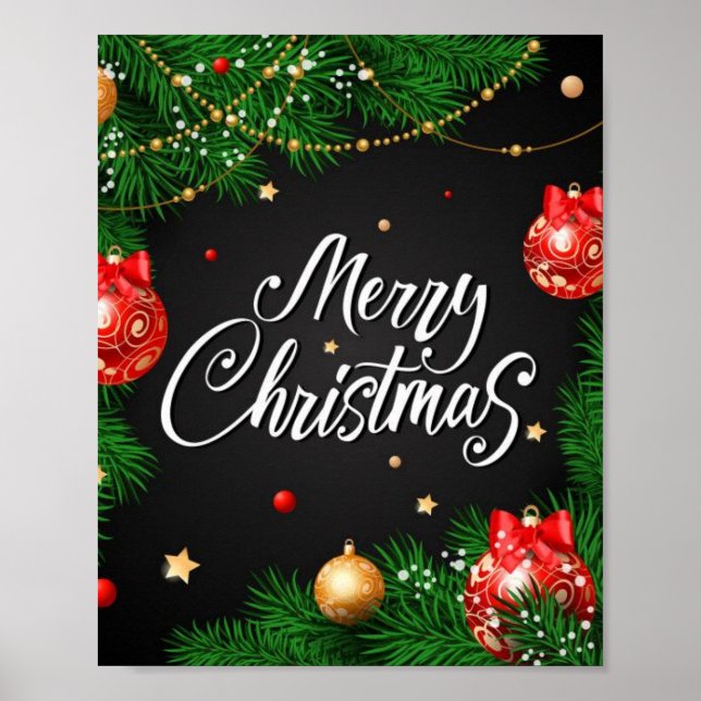 Feliz poster de Natal (Frente)