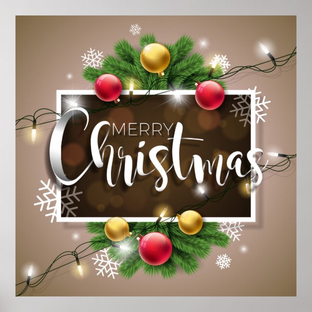 Feliz Poster de Natal (Frente)