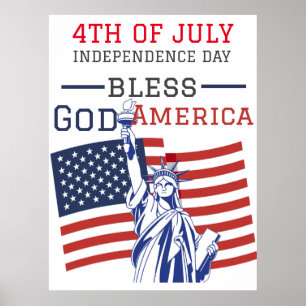 Feliz Poster do Dia da Independência em 4 de julho
