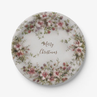Feliz prato de papel de Natal