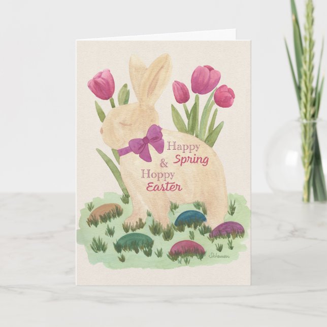 Feliz Primavera & Alegre Cartão de Boas Festas de  (Frente)