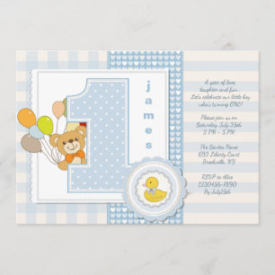 Feliz Primeiro Convite de Aniversário