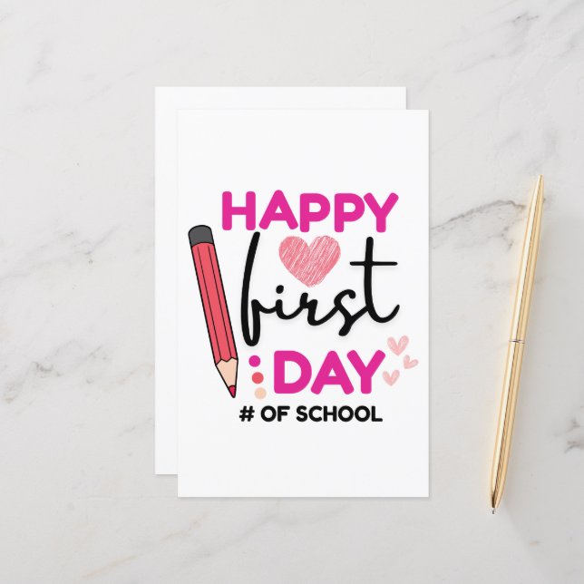 Feliz Primeiro Dia de Aula, Corações Lindos (Frente/Verso In Situ)