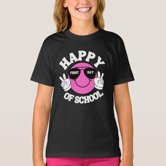 Feliz primeiro dia de camisa escolar, presente par (Frente)