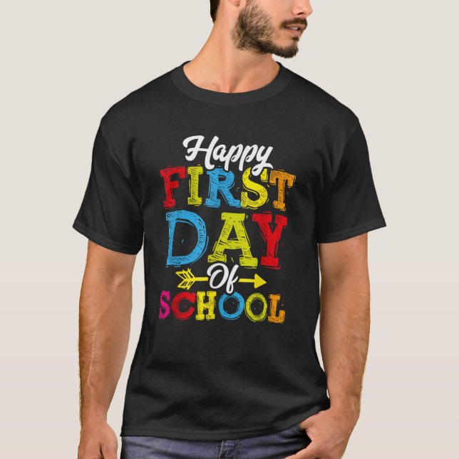 Feliz Primeiro Dia De Professores De Camisas Da Es (Frente)