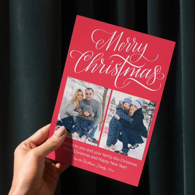 feliz programa de diversão de natal 2 fotos vermel (Criador carregado)