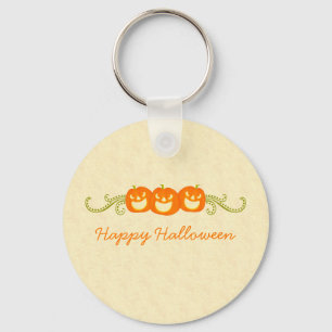 Feliz Pumpkin Roda o Chaveiro do Dia das Bruxas