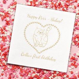 Feliz purr-thday Festa de aniversário de gato