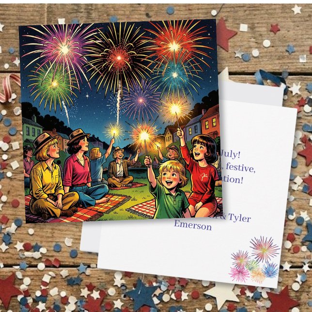 Feliz Quatro de Julho com Mensagem Personalizada n (Criador carregado)