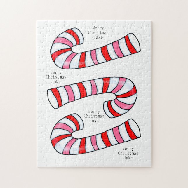 Feliz Quebra-cabeça de Natal Candy Cane (Vertical)