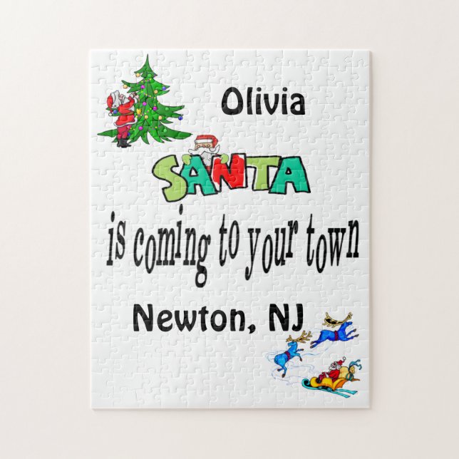 Feliz Quebra-cabeça de Natal, Papais noeis estão v (Vertical)