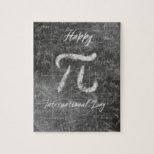 Feliz quebra-cabeça internacional de pi