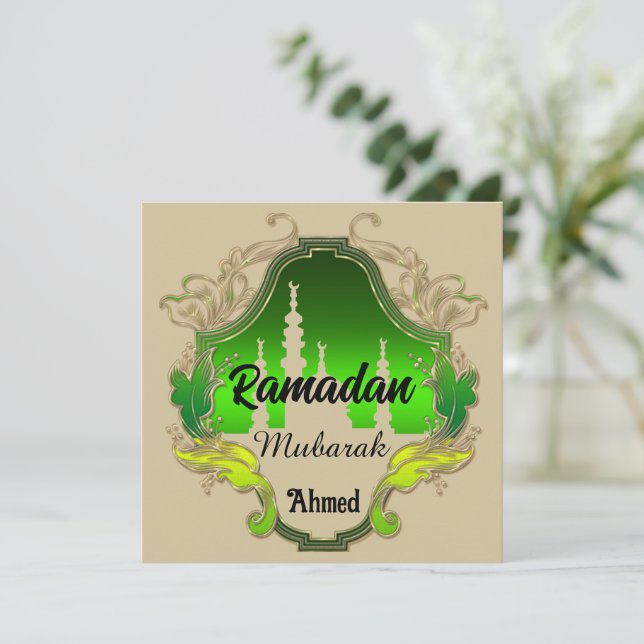 Feliz Ramadan Mubarak Kareem personalizado em 2024 (Em pé/Frente)