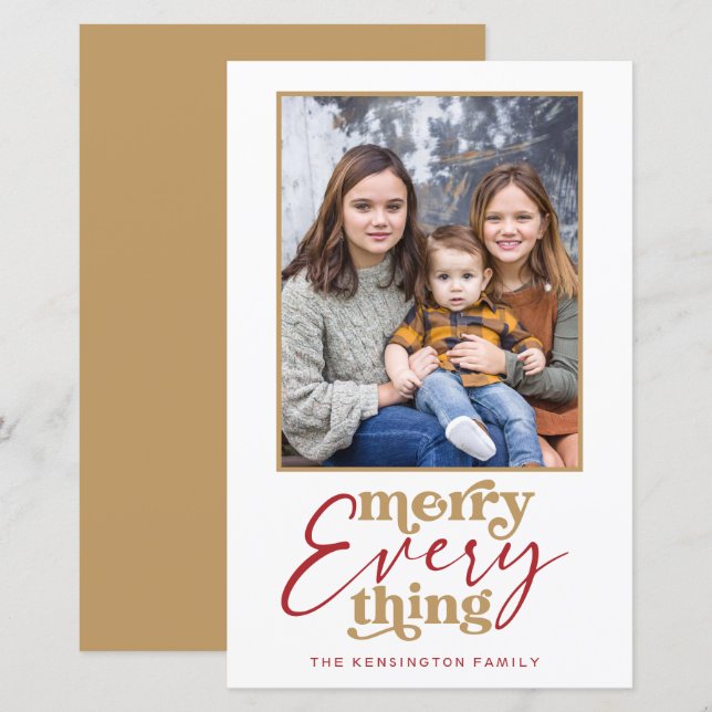 Feliz Retroativa De Orçamento Tudo Foto De Férias (Frente/Verso)