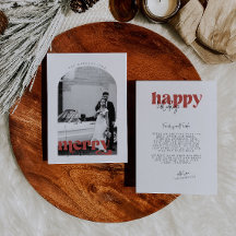 Feliz retrorativa e cartão de feriado casado