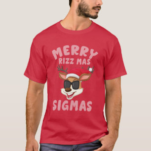 Feliz Rizz Mas Sigmas , Camisa de Natal T-Shi T-Sh