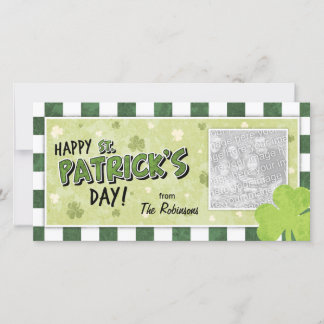 Feliz Rua. Dia de Patrick - Shamrock e Gingham