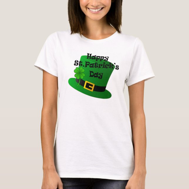 Feliz Rua. Patricks Day Womens T-shirt (Frente)