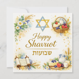 Feliz Shavuot Hebraico, Estrela de Davi, Laticínio