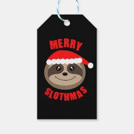 Feliz Slothmas Sloth Xmas - Etiqueta de Natal