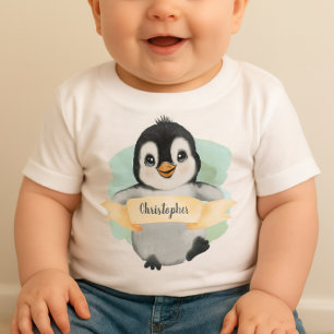 Feliz Smiley Penguin Baby Top