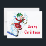 Feliz Snowman e Rapariga Tango Feliz Natal<br><div class="desc">Feliz Snowman e Rapariga Tango Festa de Natal Desenho de Cartoon Divertido - Escolha / Adicione seu Texto / Nome / Cor - Faça seu presente especial - Redimensione e mova-se ou remova e adicione elementos / texto com a ferramenta de personalização! Desenho e Design por MIGNED. Por favor, veja...</div>