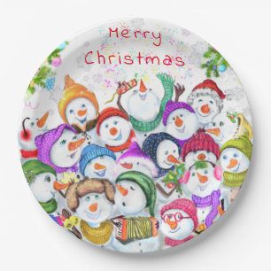 Feliz Snowmans - Pratos de Natal