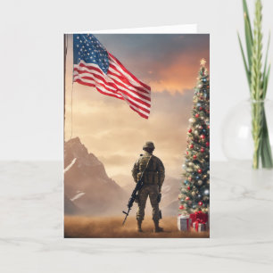 Feliz Soldado de Natal - Cartão de Saudação Dobrad