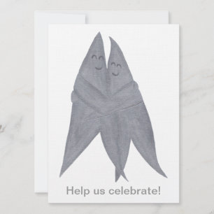 Feliz sorriso Estrelas de Prata Convites de casame