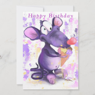 Feliz Sorvete de Rato Roxo - Feliz Aniversário