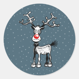Feliz Stressmas com Adesivo do Renas Rudolph