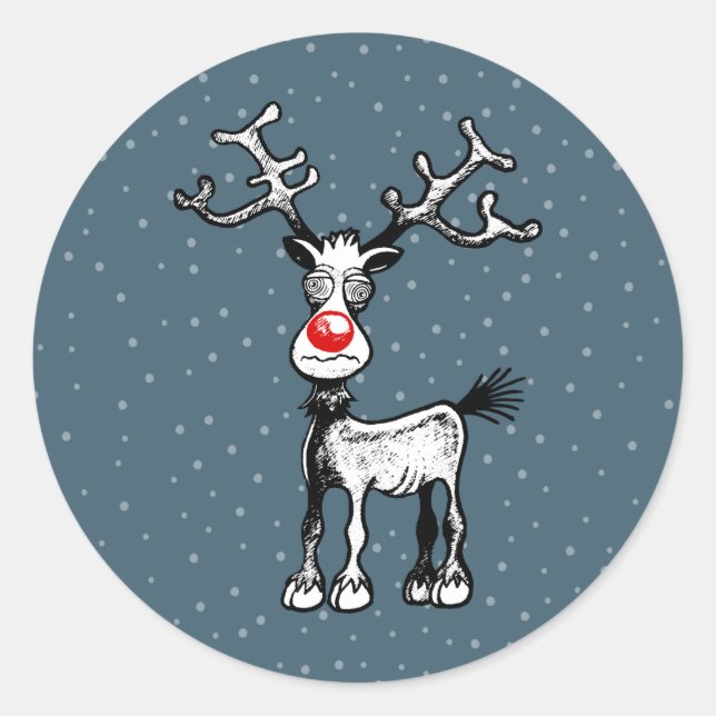 Feliz Stressmas com Adesivo do Renas Rudolph (Frente)