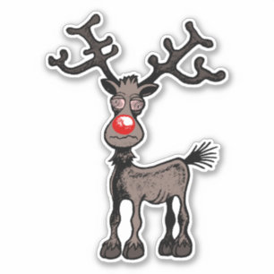 Feliz Stressmas com Adesivo do Renas Rudolph