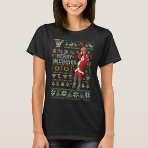 Feliz Swishmas Suéter Feio de Natal Sketll Xmas