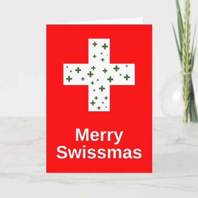 Feliz Swissmas! Cartões de natal suíços (Frente)