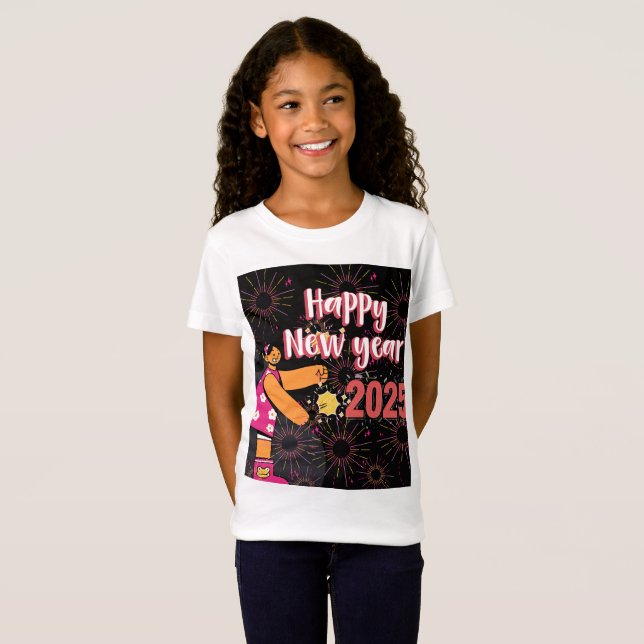 Feliz t-shirt do ano novo 2025 (Frente Completa)