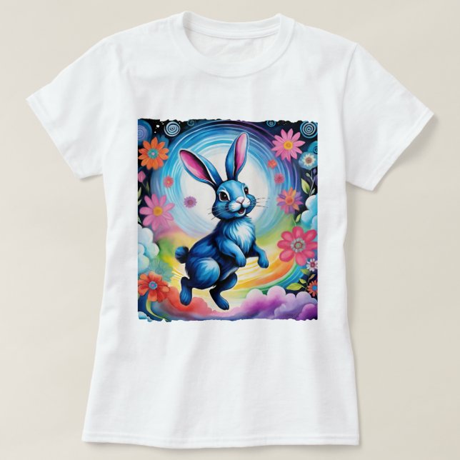 Feliz T-Shirt do Sonho Azul (Frente do Design)