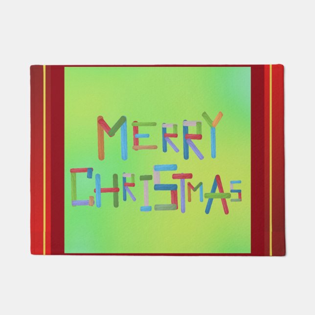 Feliz tapete de porta de Natal (Frente)