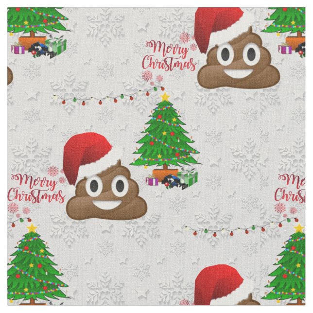 feliz tecido emoji poo de natal (Detalhe)