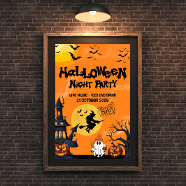 Feliz truque de Halloween ou Poster de tratamento