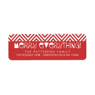 Feliz tudo etiqueta de endereço do Natal do