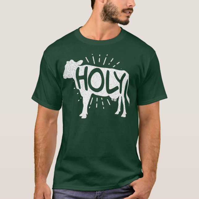 Feliz Vaca Camisa Engraçada Sagrada Vaca Gpresente (Frente)