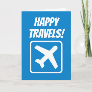 Feliz Viagens cartão de despedida e saudação