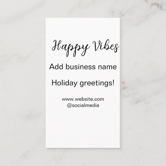 Feliz vibes cartões de natal de Natal (Frente)