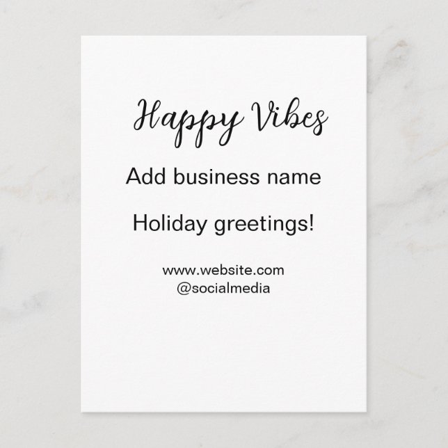 Feliz vibes cartões de natal de Natal (Frente)