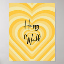 FELIZ WALL amarelo art poster